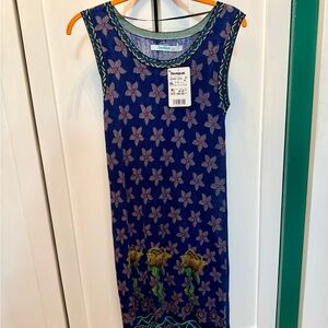 Desigual Blue Floral Dress Medium